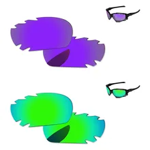 Зеленый и фиолетовый 2 пары зеркало Поляризованные замены линзы для Jawbone Солнцезащитные очки с отверстиями Frame UVA и UVB Защита