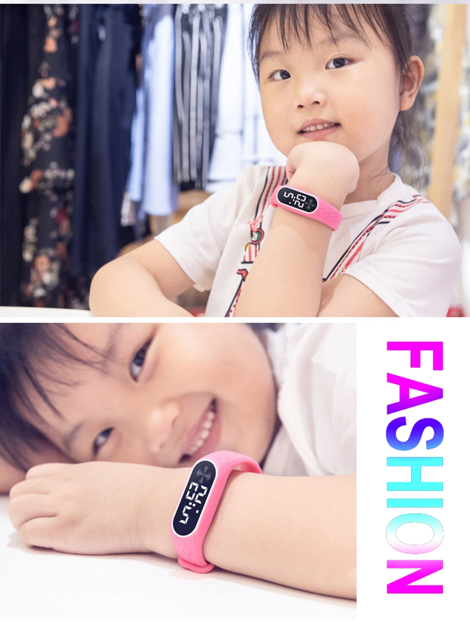 2019 новые цифровые часы для детей, светодиодный спортивный Wirist часы для мальчиков и девочек, студенческие Электронные Силиконовые наручные