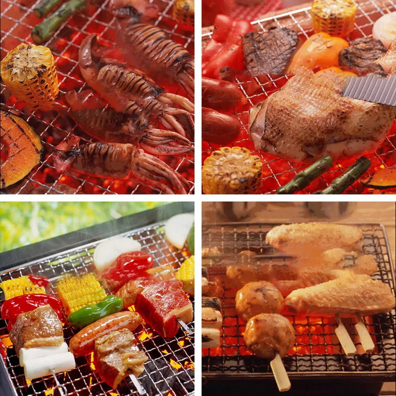

LASPERAL Iron Non-Stick Barbecue Baking Wire Mesh Gril Barbecue Cooling Rack Grill Net Barbecue Accessories Multifunctional Tool