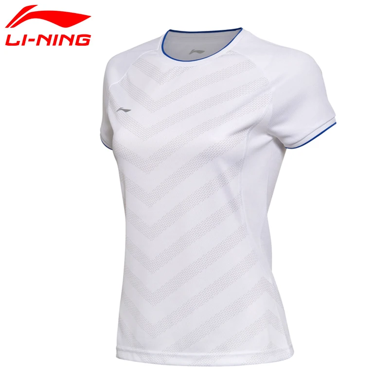 Li Ning/женские рубашки для бадминтона дышащие легкие футболки соревнований