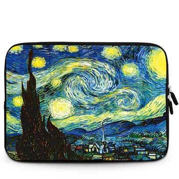 

Van Gogh 7 9.7 12 13.3 14.1 15.6 17 inch Laptop tablet Bag Neoprene Notebook sleeve computer cover protective case pouchNS-24818