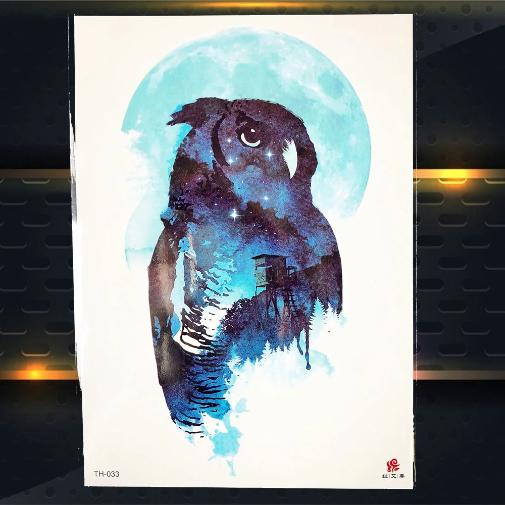 Водостойкая временная татуировка Cool Bear Beast King индийский воин Льва фальшивая