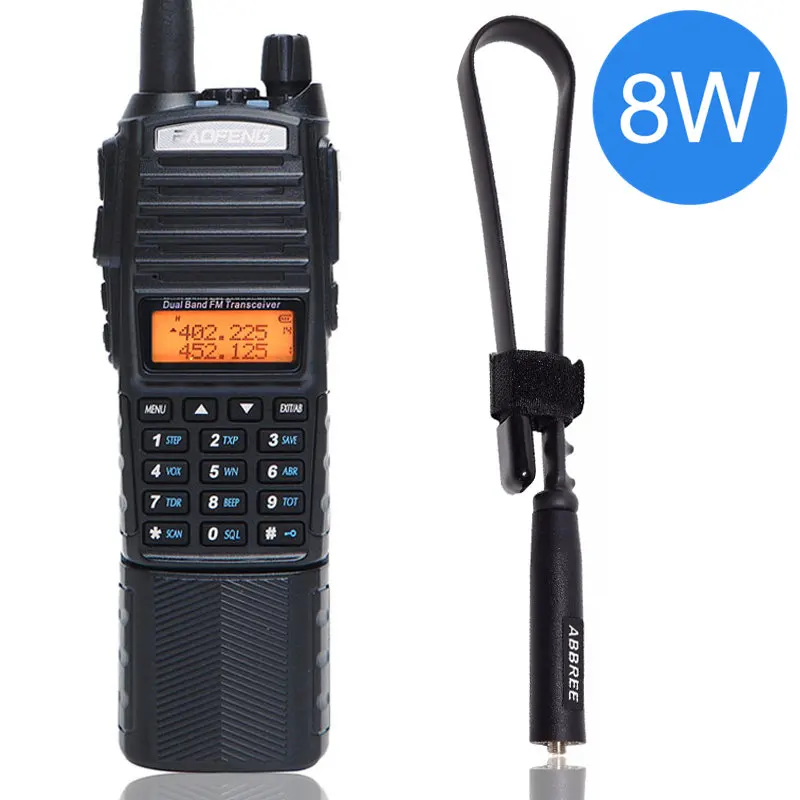 

Baofeng UV-82 Plus 8W High Power DC Connector Walkie Talkie Dual Band VHF/UHF 10km Long Range UV82 Ham CB Portable Radio&Antenna