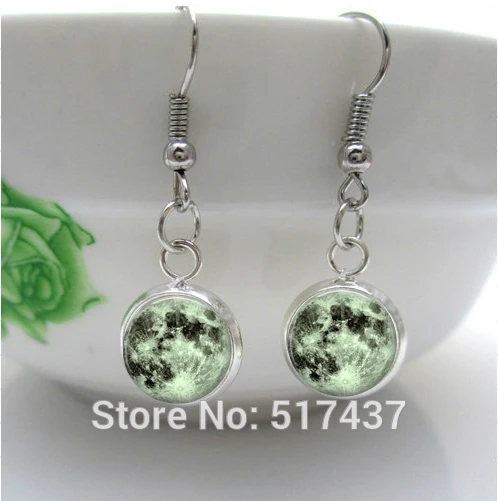 He36 Mint Green Moon Space Earrings Full Moon Earrings Moon Cameo Lunar Charm Moon Jewelry Green Earrings Earrings Greenearrings Earring Aliexpress