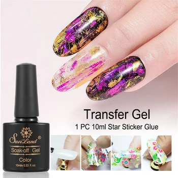 

1Pcs 10ml Nail Foils Glue Manicure Nail Art Gel Varnish Starry Sky Clear Adhesive Star Glue for Nail Foils Transfer Paper Gel