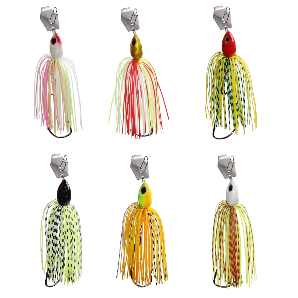 EASY CATCH 6pcs/lot Lures Chatterbait Elite Series with silicone Skirts buzzbait spinnerbait for lure fishing-4