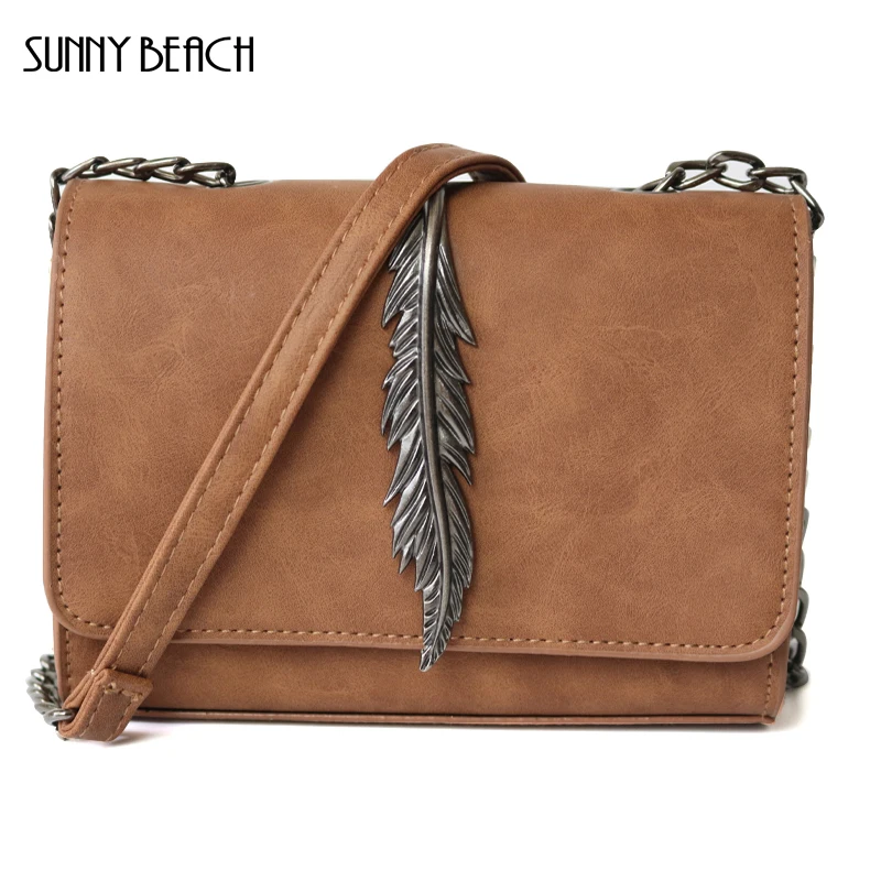 

SUNNY BEACH new fashion designer new scrub leaves Shoulder Messenger Bag small Messenger Bags