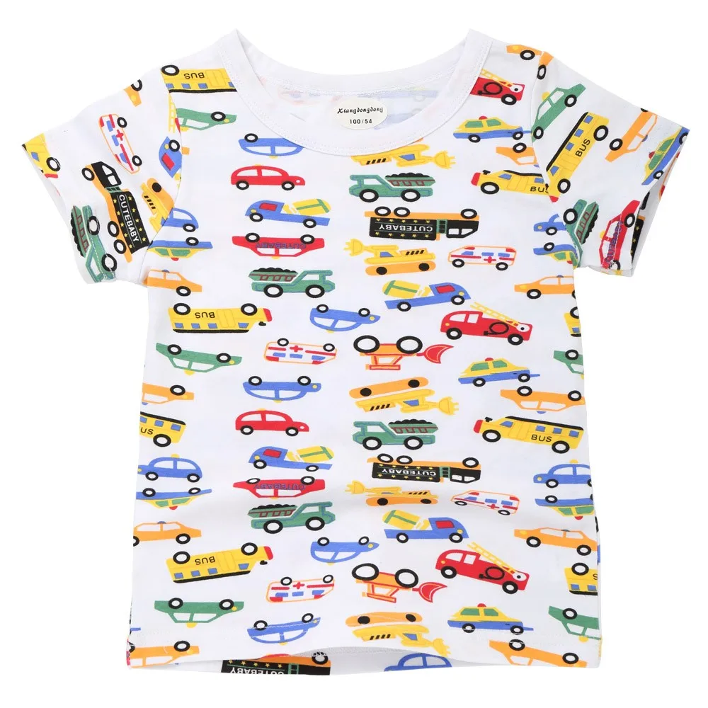 

Children Infant Kid Girls Boys Letter Car Star Print T-shirt Tops baby girl clothes summer Shirts Tee JAN24