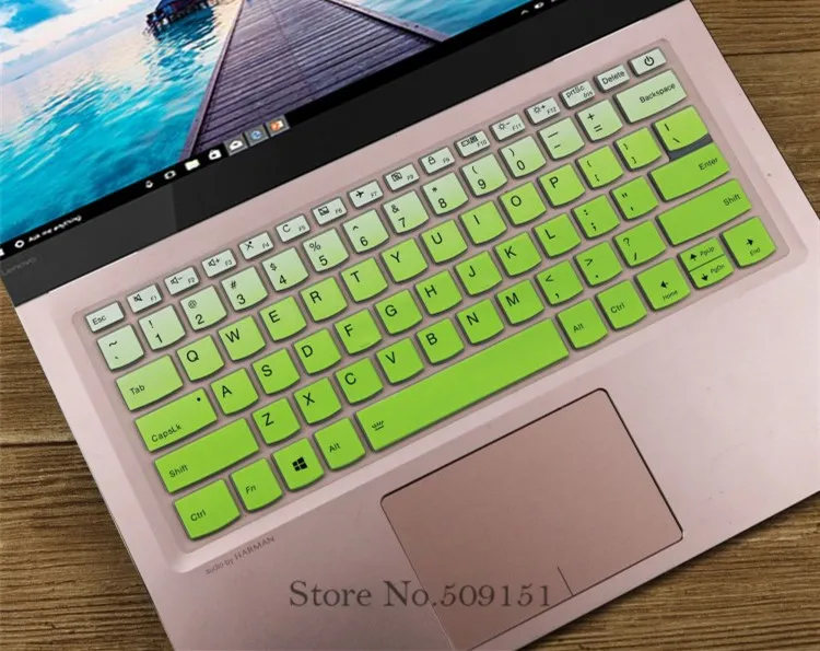 Клавиатура для ноутбука, защитная пленка для lenovo IdeaPad S340 S340-14 API S340-14IWL S340-14API 14 дюймов/C340-15IWL 15 15,6 дюймов - Цвет: GradualGreen