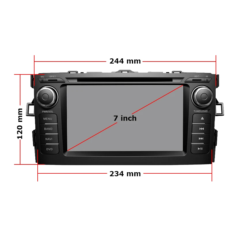 Flash Deal SMARTECH 2 Din Android 8.1 Car Audio Radio DVD GPS Navigation System For Toyota Auris hatchback Quad-Core 2GB RAM 16GB ROM 6