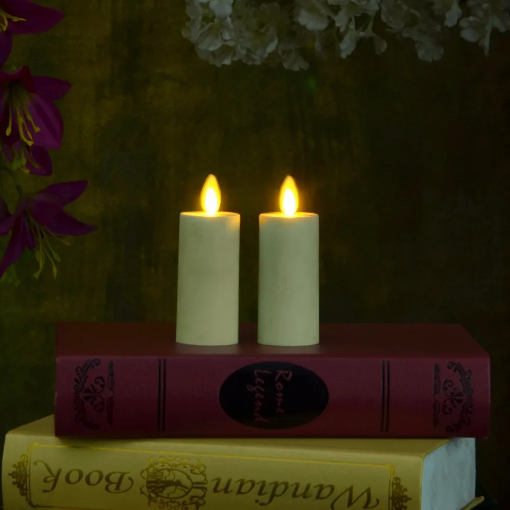 2Pcs Luminara Battery Flameless Votive Candles Electronic Led for Home Church Wedding Decor With Remote/Timer | Дом и сад
