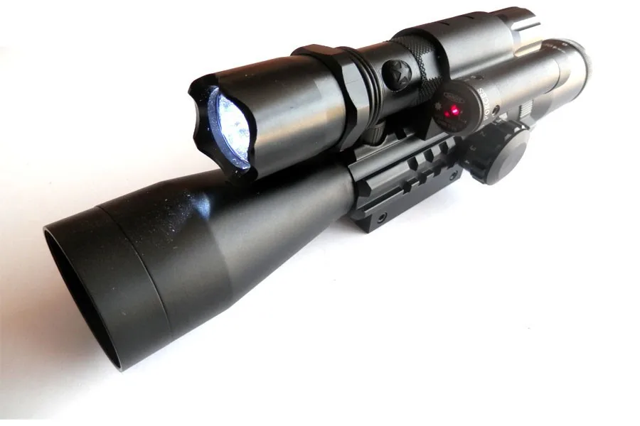 3-9X40 EG Rifle Gun Airsoft Hunting Scope Scopes With Red Laser Torch Laser sighting telescope