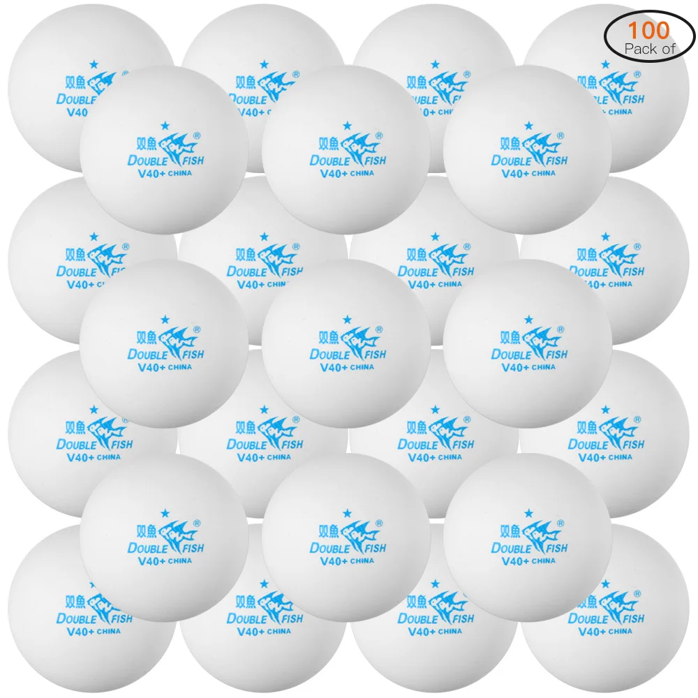 

Double Fish 100 Pcs 1 Star Ping Pong Balls 40mm 2g Table Tennis Balls Ping pong Ball Advanced Training Ball