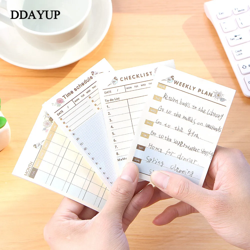 

Memo Pads Portable Pocket Notebook Weekly Monthly Book Diary Agenda for Kids Daily School Supplies Notebook Work Planner