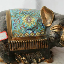 USPS в США S2384 1" Китайский Перегородчатые Бронзовый Gild Народная Фэншуй Зодиак Год Свинья Статуя скульптура