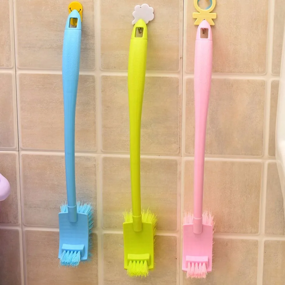 

Double Sides Toilet Brush Long Handle Groove Gap Cleaner Brush Bathroom Scrubber Home Cleaning Tool for Shower Room