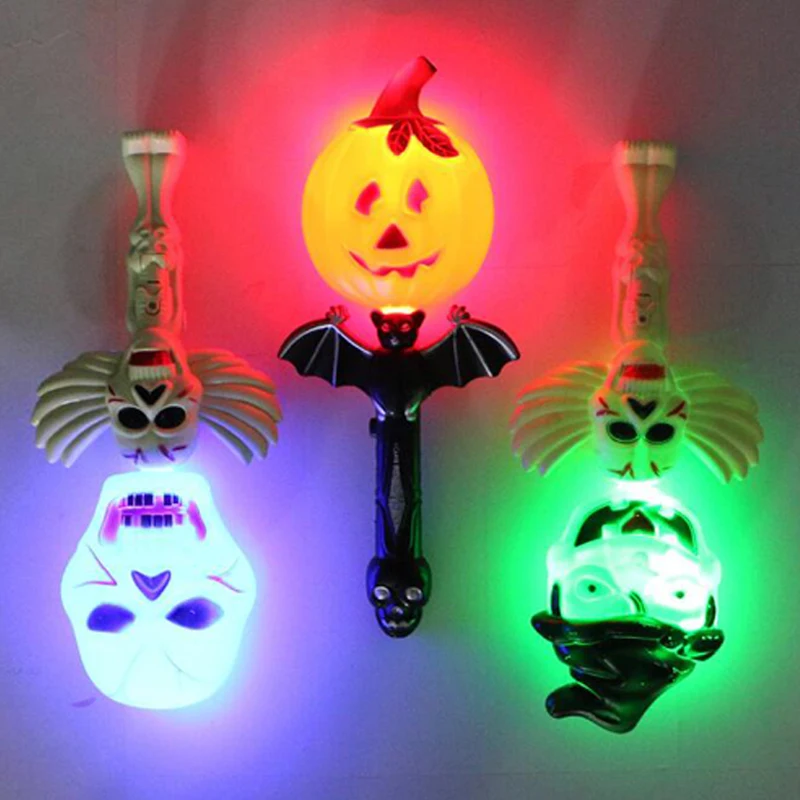 LED Light Ghost pumpkin Stick Glow Sticks Party Lights Glowstick Decoraction led toys Glow in The Dark Glow Party Supplies (8)