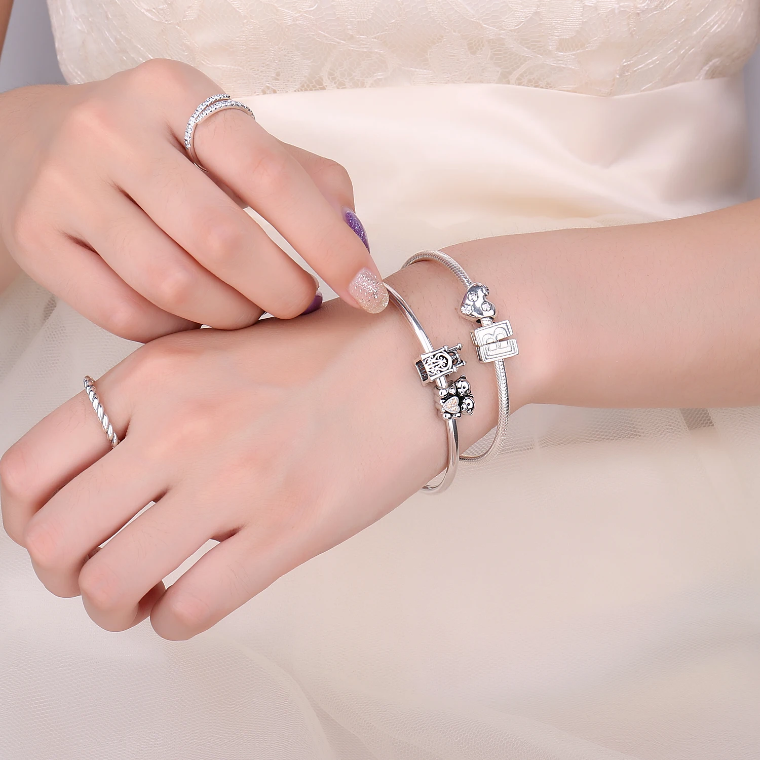 JewelryPalace королевской любви замок Шарм бусины 925 пробы серебро для матери и дочери