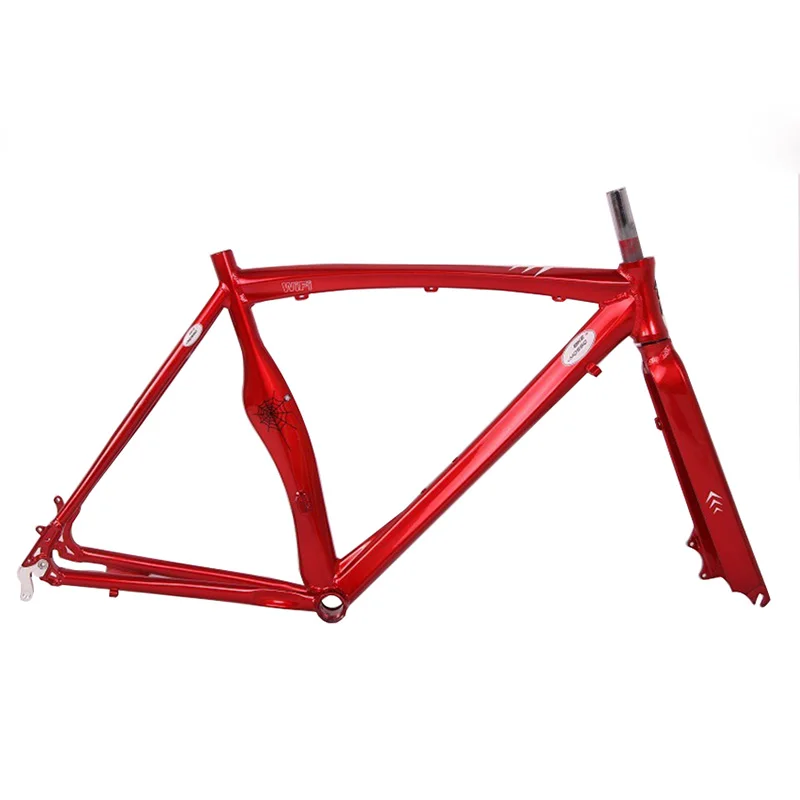 disc brake road bike frame 700C  road frame Multicolor Aluminum alloy Fixie 53cm Frame Fixed Gear bike fram aluminum frame fork