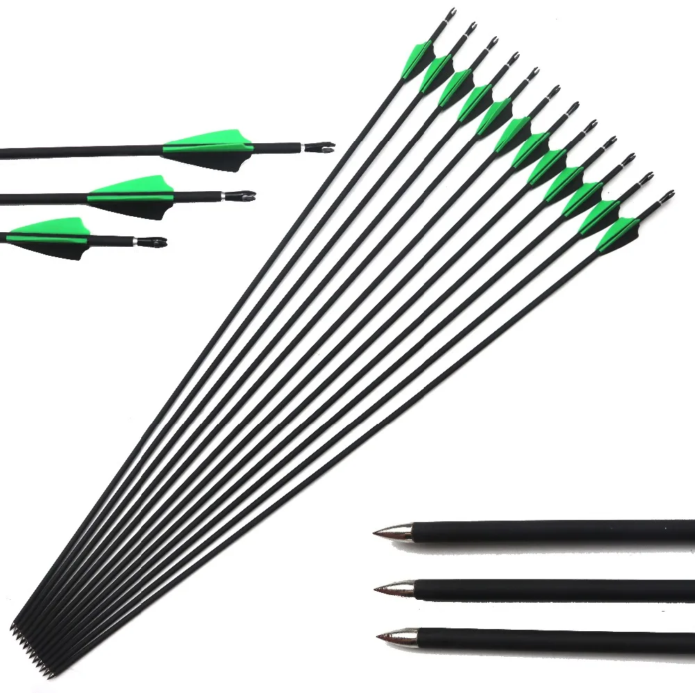 6pcs/12Pcs/24pcs Archery 32" Long Carbon Arrow,Spine 1000 OD 5.65 mm ID