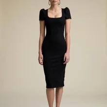 Черное Кружевное женское Бандажное платье с коротким рукавом, Новое поступление, летнее платье для знаменитостей, сексуальное платье+ костюм