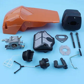 

Top Engine Cover Carburetor Muffler Exhaust Air Filter Cap Kit For HUSQVARNA 137 142 Chainsaw Choke Rod Gasket Replacement