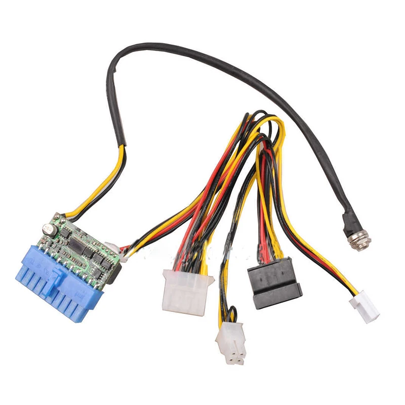 

PCI-E 6pin 12V input DC 60W ATX Switch 24pin Pico PSU Power Supply Module for HTPC Car Mini ITX High 4P CPU 4P IDE molex SATA