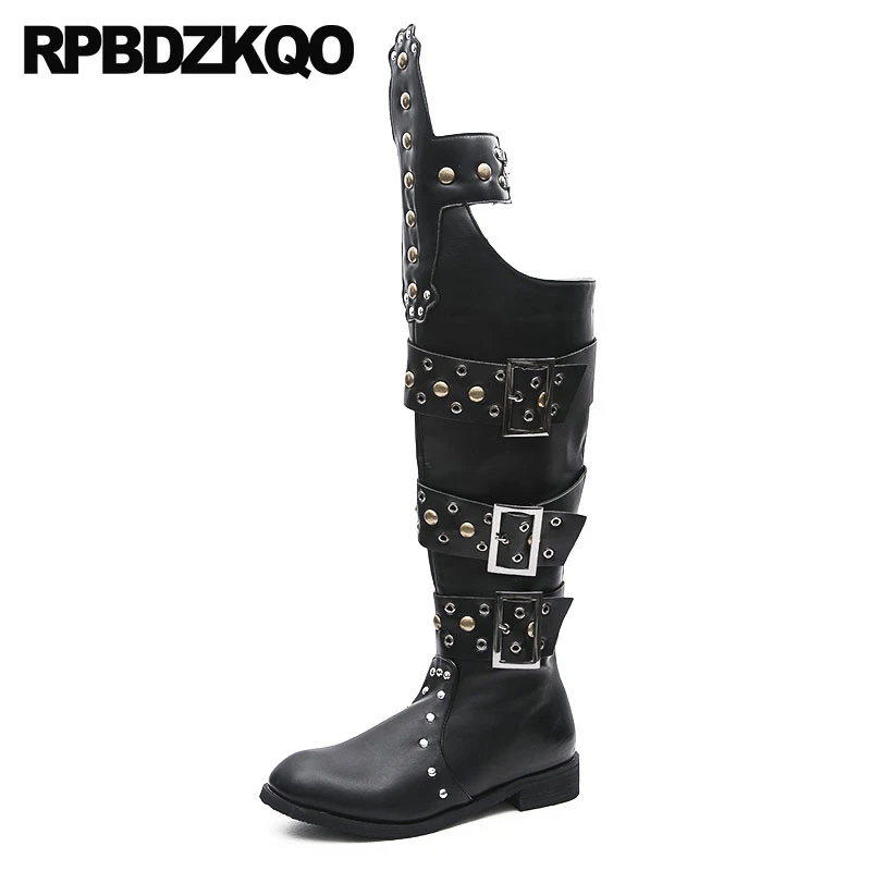 mens leather thigh boots