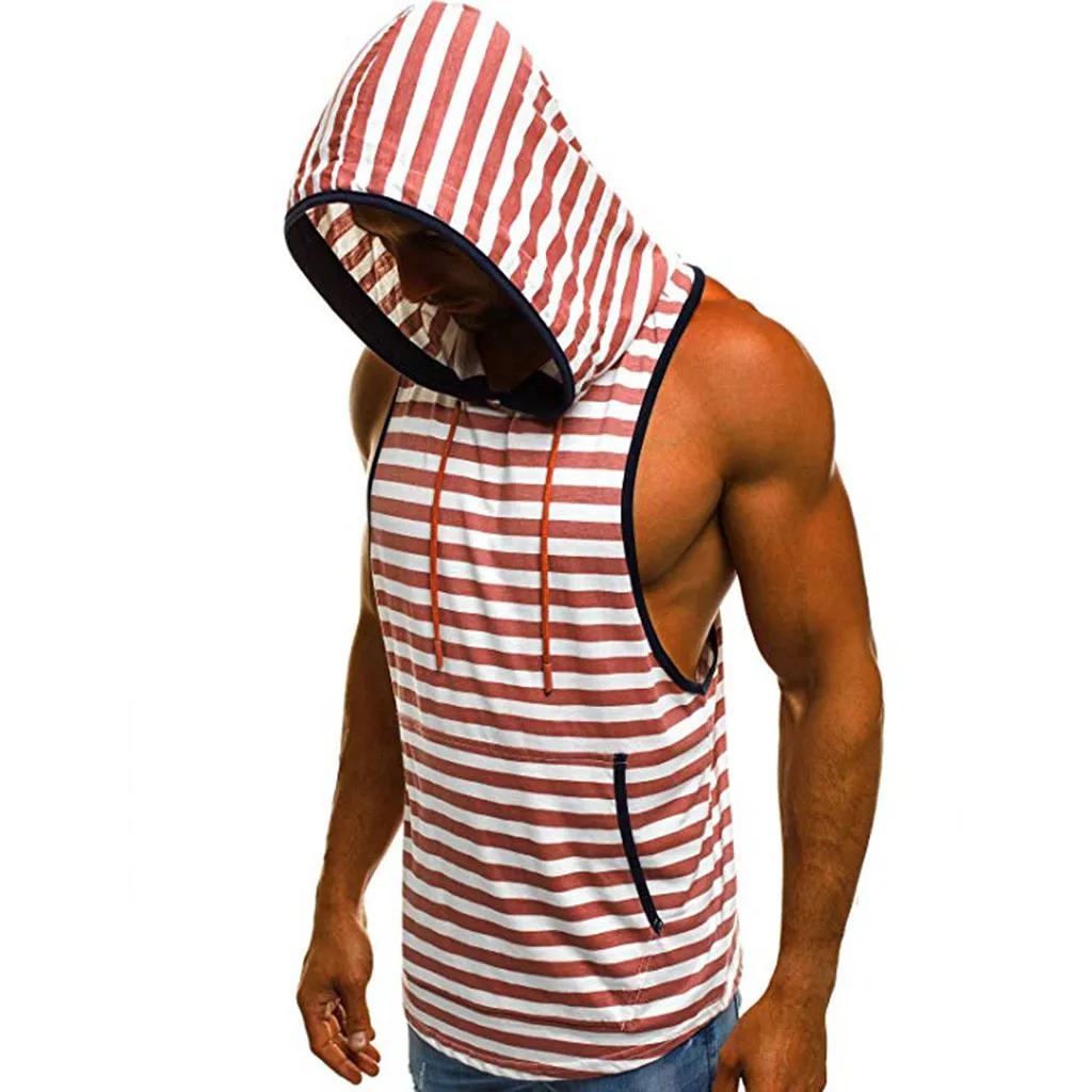

2019 Summer tank top Men's Casual Camouflage Print Hooded Sleeveless fitness clothing Top Vest plus size Blouse ropa hombre