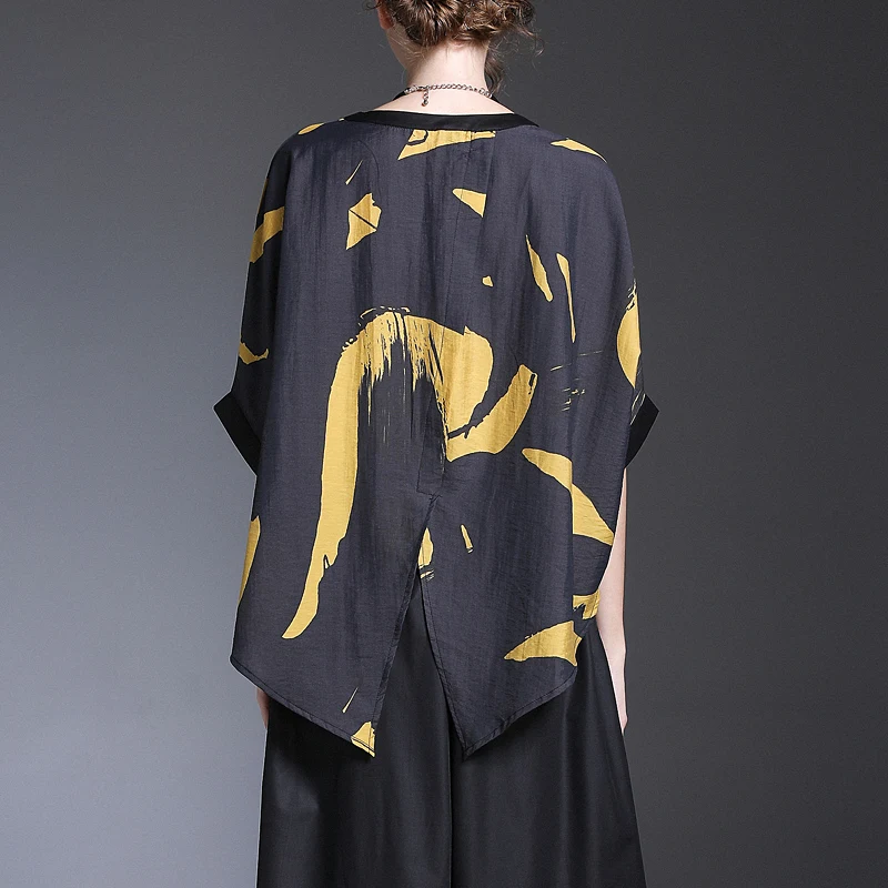 [EAM] 2020 New Spring Summer V-collar Half Sleeve