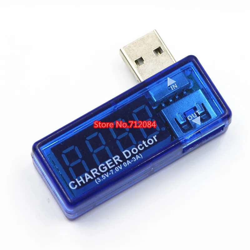 Цифровой USB Мобильный зарядный ток тестер напряжения метр мини USB зарядное устройство Доктор Вольтметр Амперметр с номером отслеживания