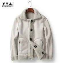 Лидирующий бренд, Мужская мотоциклетная куртка из овчины, настоящая Меховая куртка, замшевое пальто, меховая подкладка, ветрозащитные двусторонние куртки размера плюс 5XL