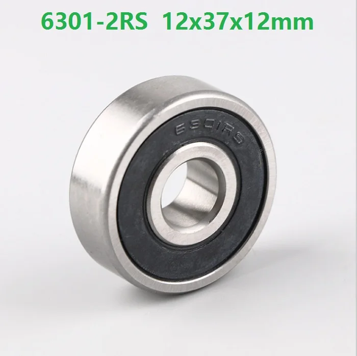 10 шт./лот 6301RS 6301 2RS RS глубокие роликовые подшипники 12*37*12 мм Глубокий шаровой