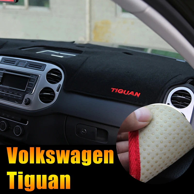Car dashboard Avoid light pad Instrument platform desk cover Mats Carpets LHD For Volkswagen VW Tiguan