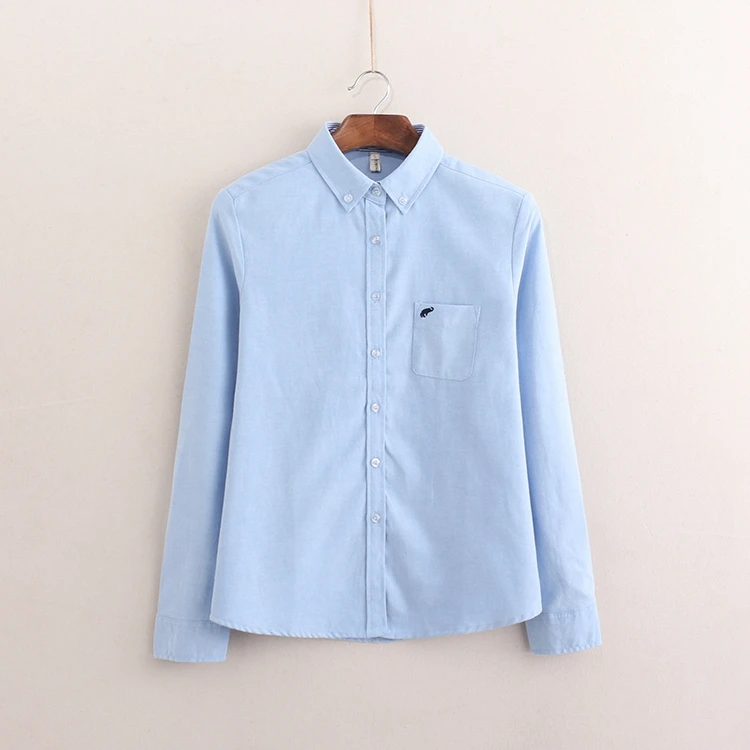 Рубашка женская с длинным рукавом и вышивкой|white shirt female|blouse cottonshirt female |