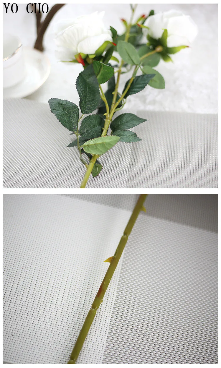 3 heads velvet roses12