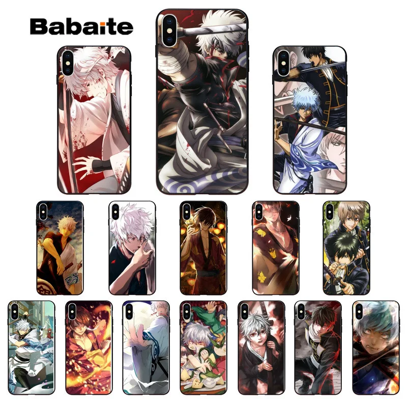 

Babaite Japanese Anime Gintama Luxury High Quality Phone Case for Apple iPhone 7 8 6 6S Plus X XS MAX 5 5S SE XR Cover