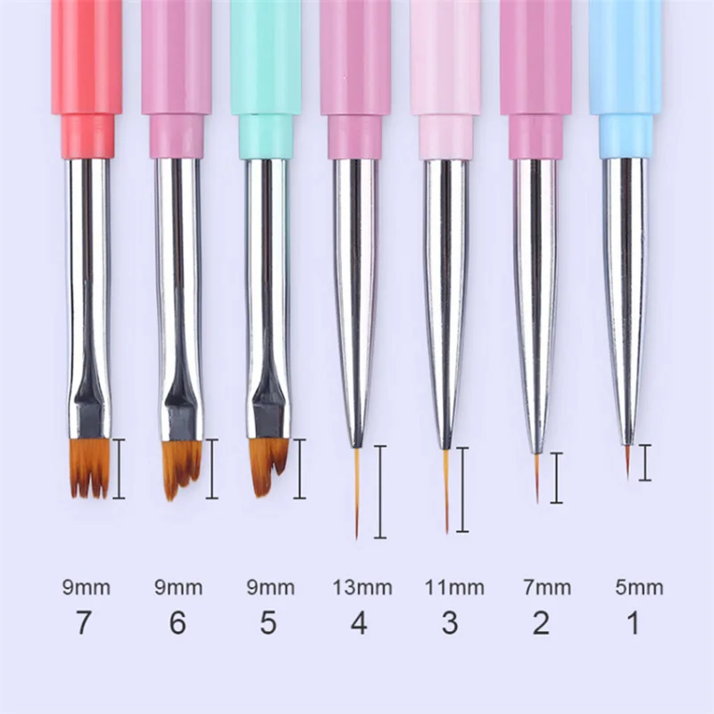 

1pcs Nail Brush UV Gel Flower Drawing Pen Purple Handle Floral Painting Brush Manicure Nail Art Tool Acrylic Painting Pen