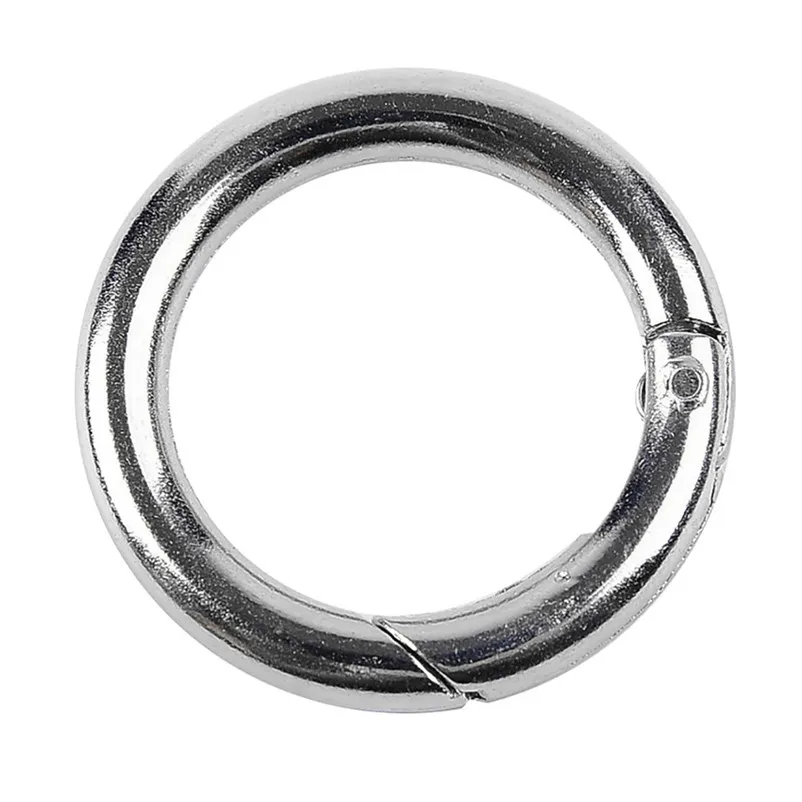 5Pcs Round Hiking Carabiner Aluminum Alloy Carabiners Keyring 28mm Snap Clips Buckle Keychain Climbing Accessories #3o30 (1)