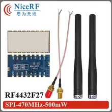 10 шт./лот-122 дБм чувствительность и 500 МВт SPI интерфейс RF4432F27 470 мГц модуль приемопередатчика частотной манипуляции с резиновой антенны