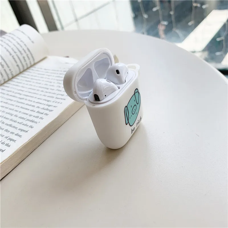 Чехол с милым мультяшным рисунком для Airpods чехол s Bluetooth беспроводные наушники apple