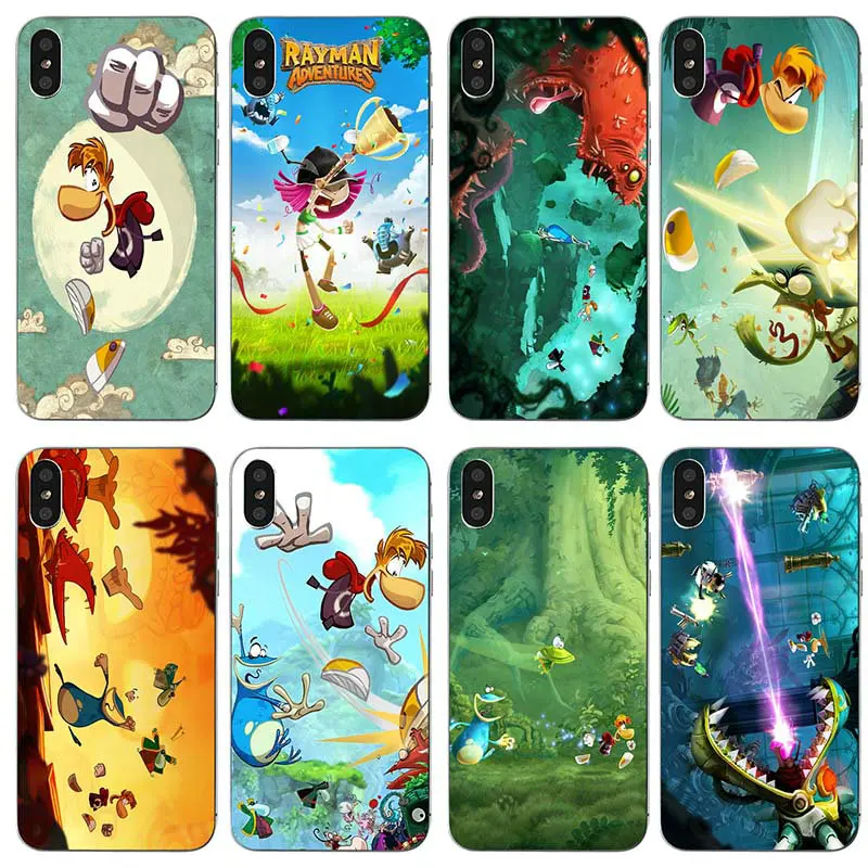 

Soft TPU Cover for iphone X XR XS Max Case Luxury Phone Cases Silicone for iphone 6S 7 8 Plus 4 4S 5 5S SE Bags Rayman Legends