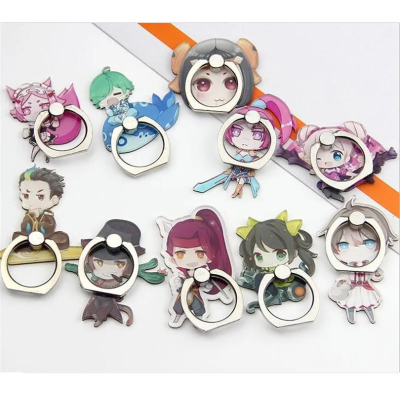

UVR Cartoon Lovely Girl Boy Finger Ring Smartphone Stand Holder Mobile Phone Holder Stand For Iphone 6s Huawei Xiaomi All Phone