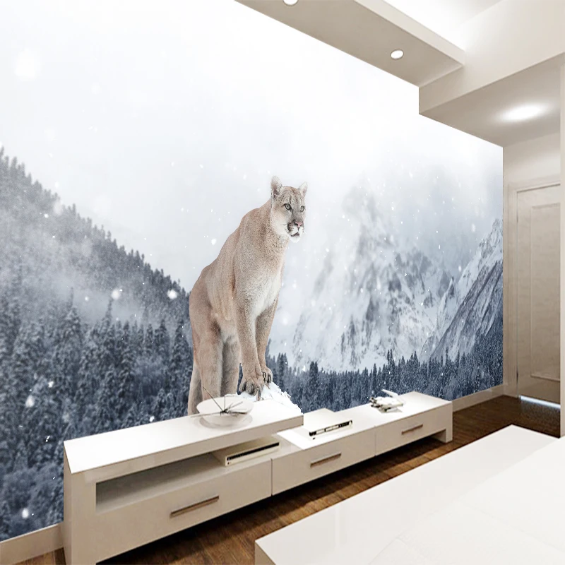 Новое поступление животных Лев обои Холст Диван ТВ фон Фреска фото обои Гостиная Спальня домашний декор