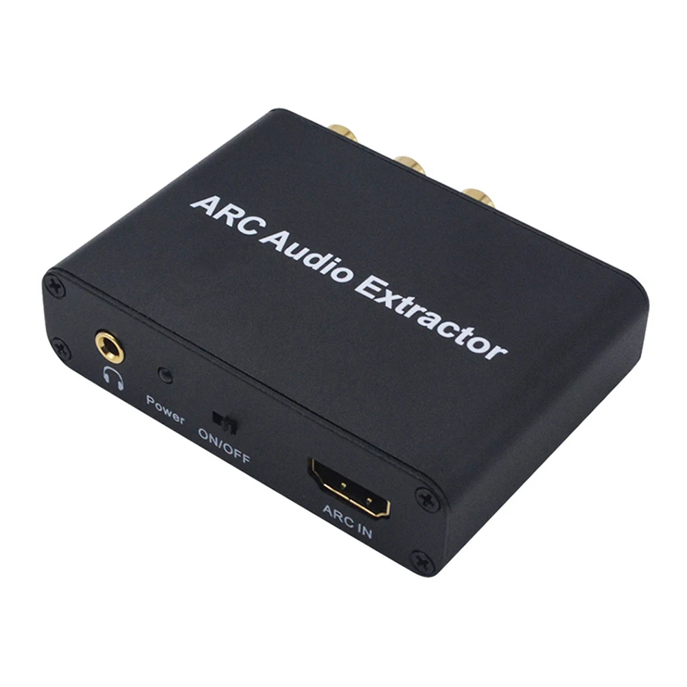 

ARC Audio Extractor Adapter HDMI ARC Extractor Audio Adapter Fiber/Coaxial/3.5mm Output Suitable for Audio Headset TV