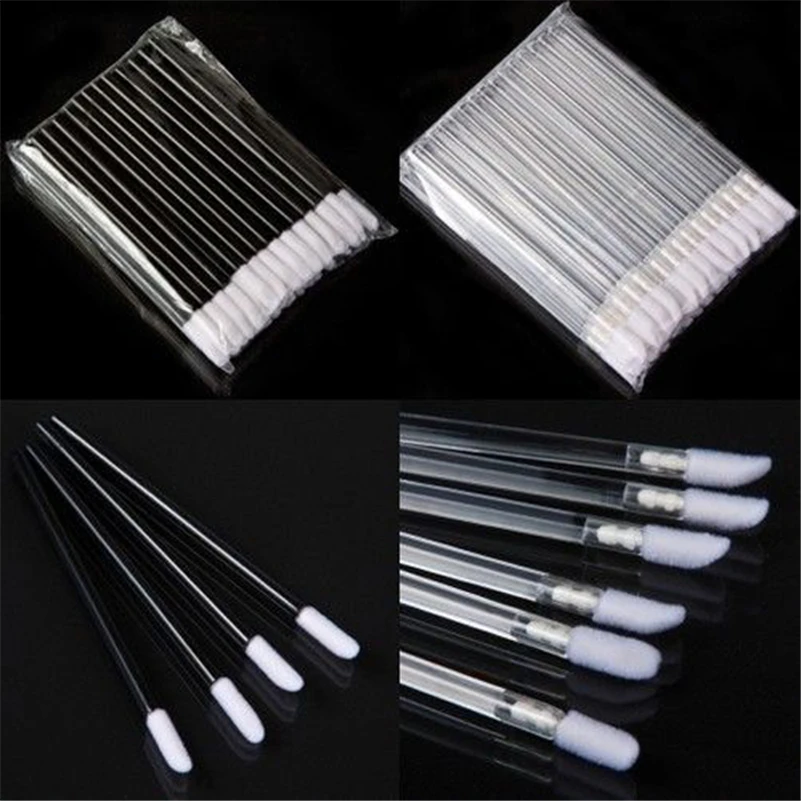 

Pro Disposable Lip Lipstick Gloss Wands Brush Applicator Makeup Tool 1Set/50PCS or 100PCS