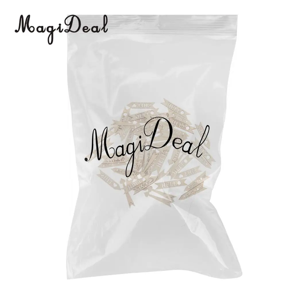 50pcs DIY Wooden Crafts  Handicraft Arrow Signs Die Cutting Wood Embellishment for Scrapbooking Wedding Home Party Decoration