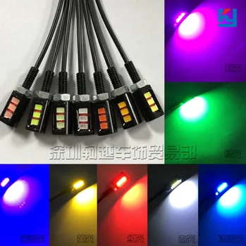 

by DHL/Fedex 1000pcs new 12V LED Universal Motorcycle Car License Plate Screw Bolt Light Lamps