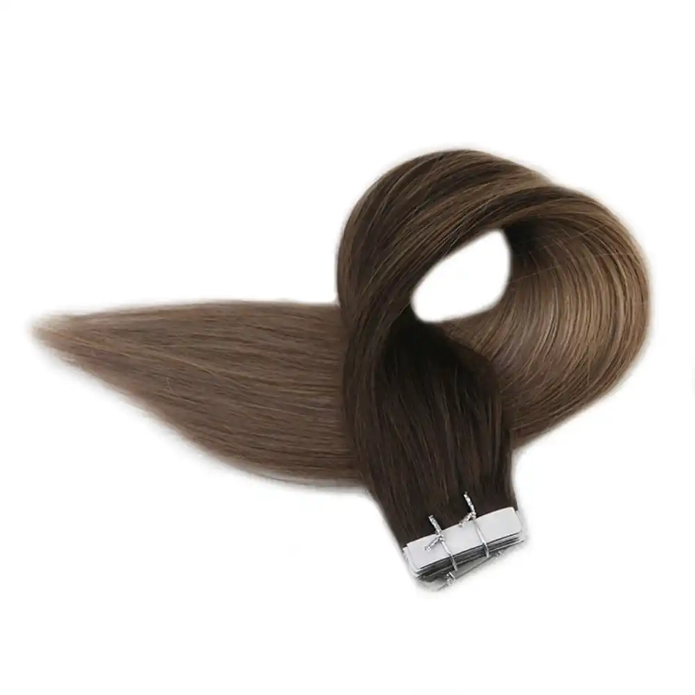 Full Shine Tape Hair Color 2 6 18 Dark Brown Fading To Ash