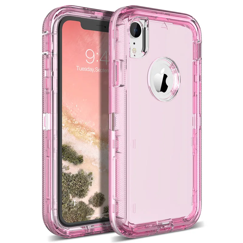 Бронированный Жесткий Чехол для iPhone 7 6 6s Plus X Xs Max 360 прозрачный чехол бампер из